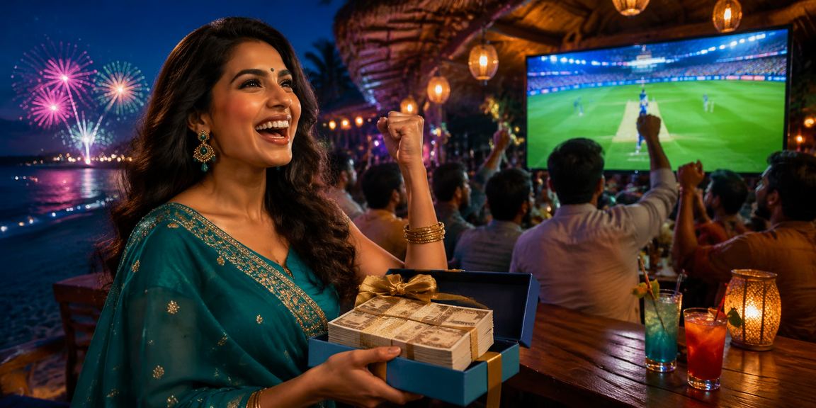 Indian user engaging in secure online sports betting